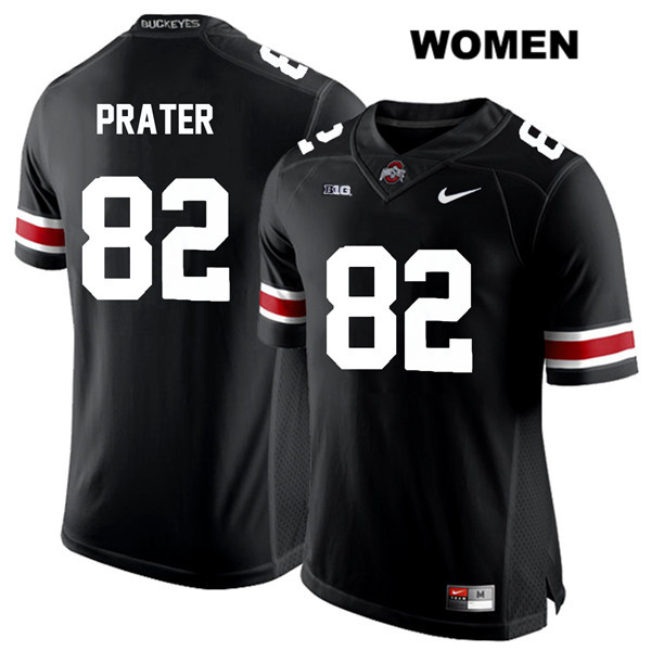 Ohio State Buckeyes Women's Garyn Prater #82 White Number Black Authentic Nike College NCAA Stitched Football Jersey JK19H05MY